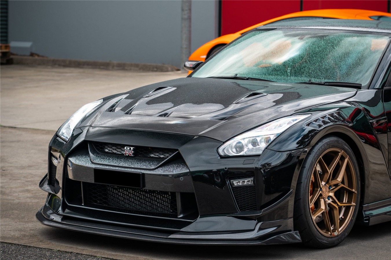 DarwinPro Aerodynamics DarwinPRO GTR R35 EBA BKSS Style Carbon Fiber Front Canards