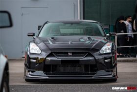 DarwinPro Aerodynamics DarwinPRO GTR R35 EBA BKSS Style Carbon Fiber Front Canards - Image 3