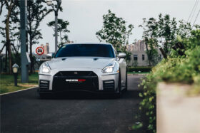 DarwinPRO 2017-2023 Nissan GTR R35 EBA NSM Style Partial Carbon Fiber Front Bumper - image 9