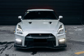 DarwinPRO 2017-2023 Nissan GTR R35 EBA NSM Style Partial Carbon Fiber Front Bumper - image 1