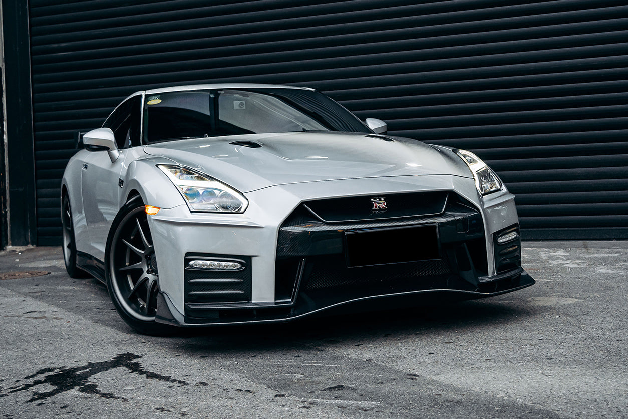 DarwinPro Aerodynamics DarwinPRO GTR R35 CBA DBA Ver17 NSM Style Partial Carbon Fiber Front Bumper