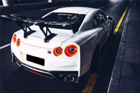 DarwinPRO 2012-2023 Nissan GTR R35 DBA EBA NSM Style Carbon Fiber Rear Diffuser Undertary With Break Light - image 4