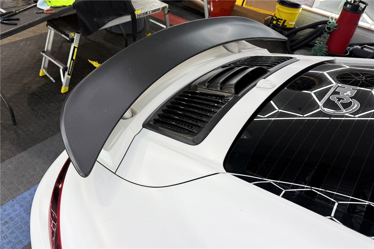 DarwinPRO 2016-2019 Porsche 911 991.2 Turbo S Carbon Fiber Engine Hood Vent