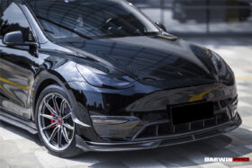 DarwinPRO 2020-2024 Tesla Model Y IMP Performance Carbon Fiber Front  Bumper Canards - image 5