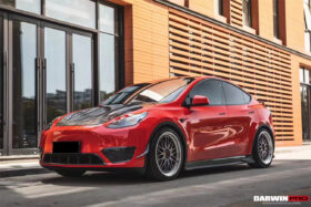 DarwinPRO 2020-2024 Tesla Model Y IMP Performance Carbon Fiber Day Running Light Cover - image 7