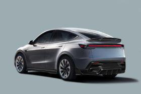 DarwinPRO 2025-UP Tesla Model Y Refresh OX VER1 Style Autoclave Carbon Fiber Rear Spoiler - image 1