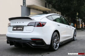 DarwinPRO 2017-2020 Tesla Model 3 IMP Performance Partial Carbon Fiber Rear Bumper - image 7