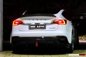 DarwinPRO 2021-2023 Tesla Model 3 IMP Performance Partial Carbon Fiber Rear Bumper - image 4