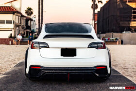 DarwinPRO 2017-2020 Tesla Model 3 IMP Performance Partial Carbon Fiber Rear Bumper - image 10