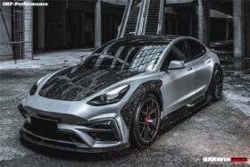 DarwinPRO 2021-2023 Tesla Model 3 IMP Performance Partial Carbon Fiber Full Body Kit - image 8