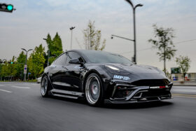 DarwinPRO 2017-2023 Tesla Model 3 IMP Performance Partial Carbon Fiber Front Bumper - image 8