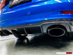 DarwinPRO 2017-2020 Audi RS3 8V.2 Sedan Only OE Style Carbon Fiber Rear Diffuser - image 6