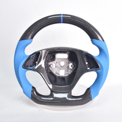 2014-2019 Chevrolet Corvette C7 Blue Leather Blue Stitching Carbon Fiber Steering Wheel