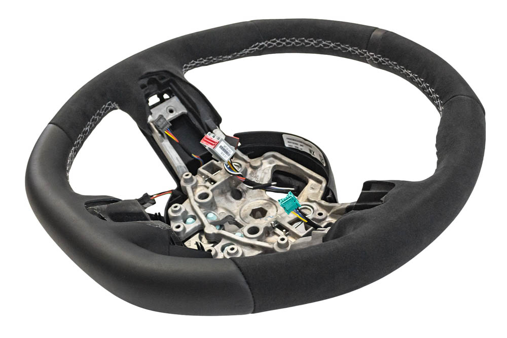 2015-2017 Ford Mustang – Steeda Q850 Alcantara Steering Wheel - Black Sightline (2)