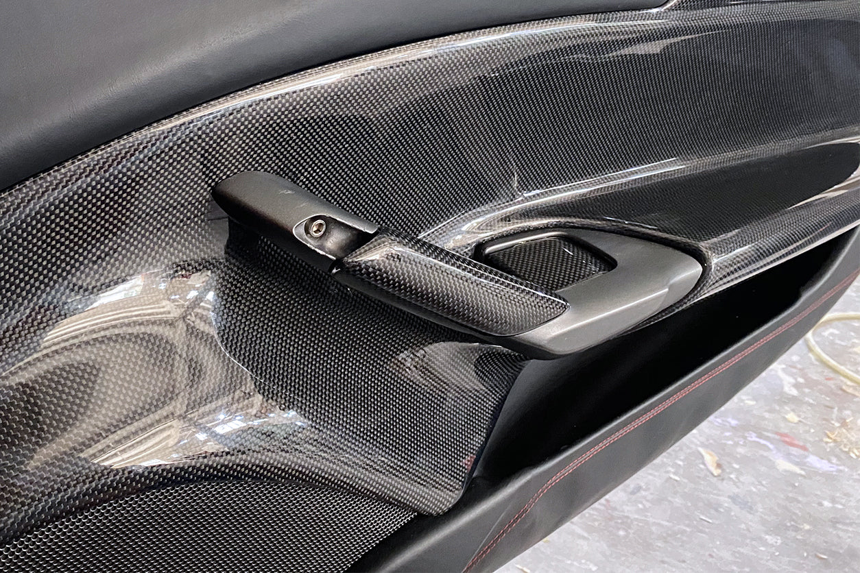 DarwinPRO 2015-2020 Ferrari 488 GTB & Spider Carbon Fiber Door Handle Interior - FF Performance