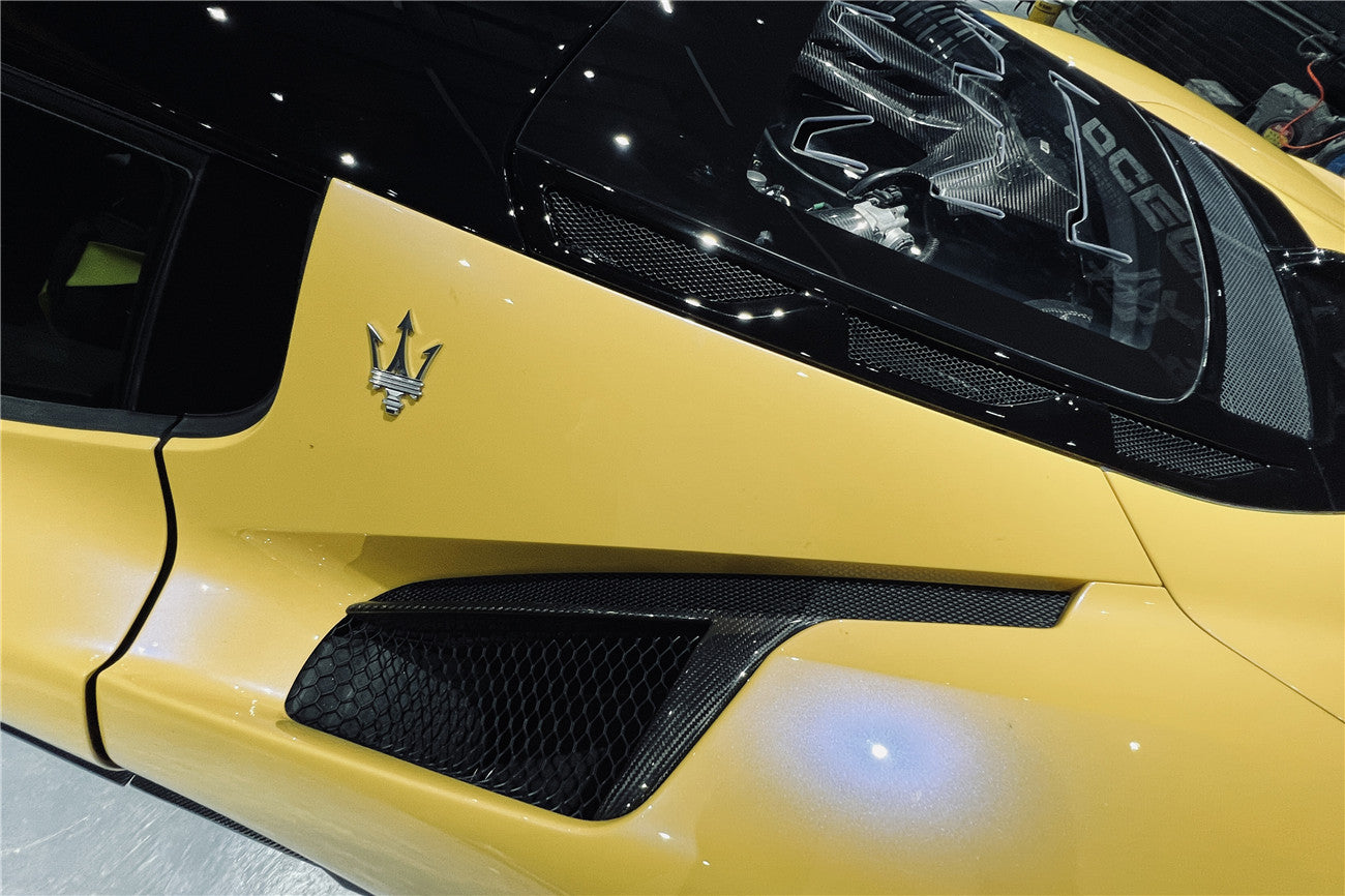 DarwinPRO 2020-UP Maserati MC20 MCPura NVT Style Dry Carbon Fiber Quarter Panel Side Vent Scoops