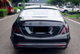 DarwinPRO 2017-2020 Mercedes Benz S63 W222 Sedan MSY Style Rear Bumper with Exhaust Tips - image 1