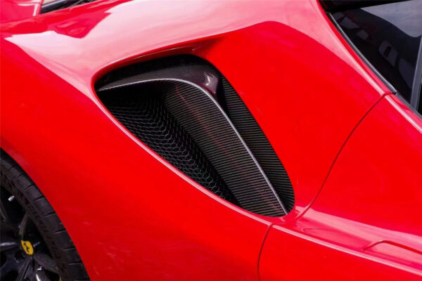 DarwinPRO 2020-UP Ferrari SF90 Stradale OE Style Autoclave Carbon Fiber Qaurter Panel Side Scoops