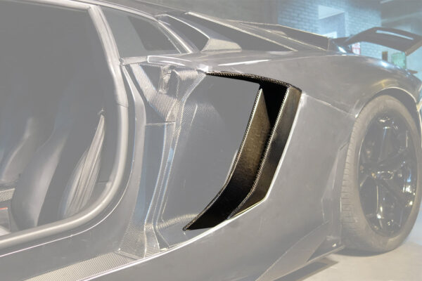 DarwinPRO 2011-2016  Lamborghini Aventador LP700 Coupe BKSS Style Carbon Fiber Quarter Panel Fender Side Vent Air Intake Cover Trim