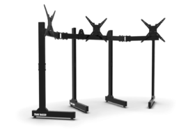 Trak Racer Large Freestanding Triple Monitor Stand with Extra Leg Supports - Supports up to 55" Displays - image 2