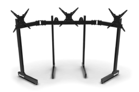 Trak Racer Large Freestanding Triple Monitor Stand with Extra Leg Supports - Supports up to 55" Displays - image 3