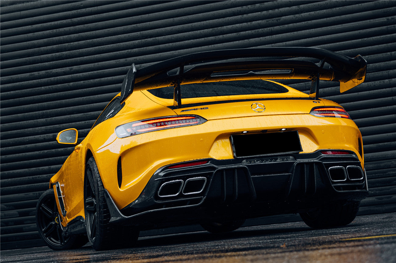 DarwinPRO 2015-2021 Mercedes Benz AMG GT | GTS Partial Carbon Fiber Rear Bumper With Exhaust Tips Darwinpro IMPII Design