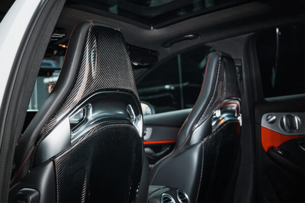 DarwinPRO 2015-2018 Mercedes Benz C63 S CLA45 AMG Sedan Carbon Fiber Seat-back Cover