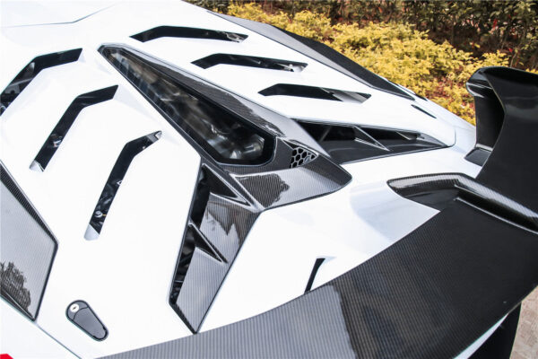 DarwinPRO 2011-2021 Lamborghini Aventador LP700 LP740 LP750 SVJ Coupe & Roadster SVJ Style Part DRY Carbon Fiber Engine Hood And Wing
