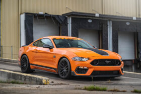 2005-2026 Ford Mustang – Steeda Trident Satin Black Staggered Wheel Package 19x10/11 (4)