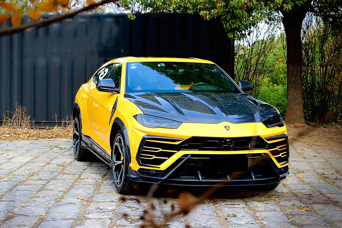 DarwinPRO 2018-2022 Lamborghini URUS TC Style Dry Carbon Fiber Front Lip Both UP and Down