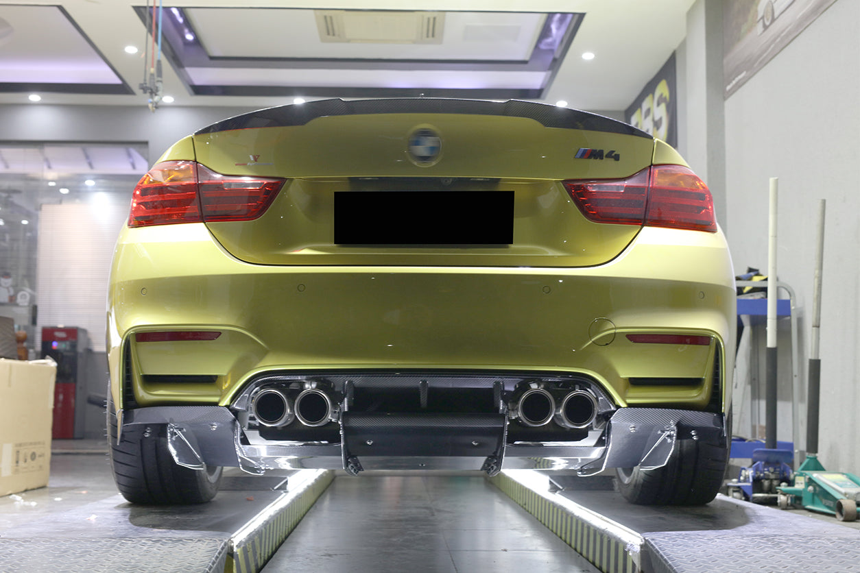 DarwinPRO 2014-2020 BMW M3 F80 & M4 F82 VA Style Carbon Fiber Rear Diffuser and Lip