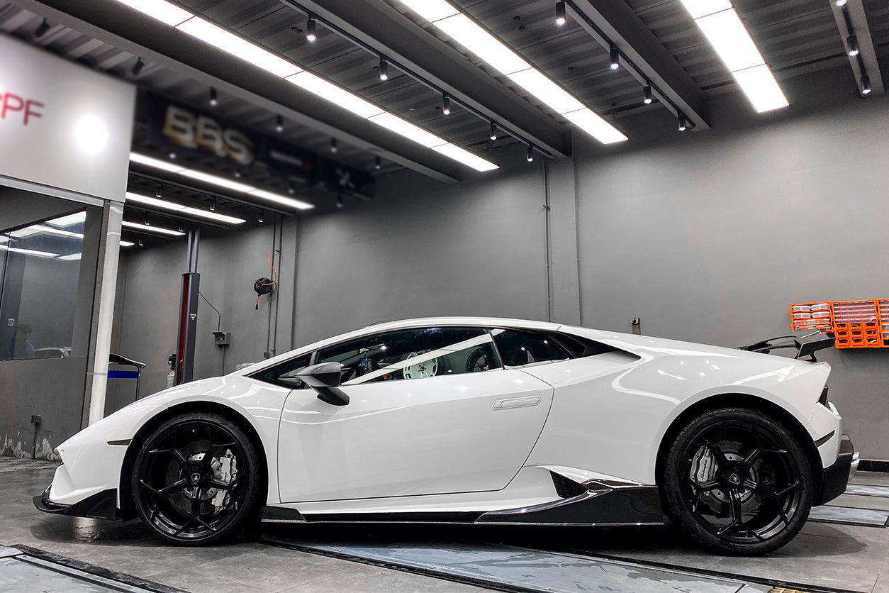 DarwinPRO 2015-2019 Lamborghini Huracan LP610 LP580 MD Style Carbon Fiber Side Skirts Under Board
