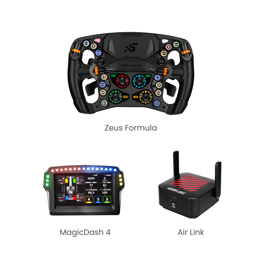 Simagic Zeus Full Wireless Bundle - Wheel + MagicDash 4 + AirLink (Pre-Order)