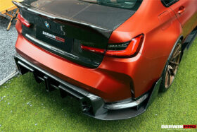 DarwinPRO 2021-UP BMW M3 G80 BKSS Style Carbon Fiber Rear Diffuser - image 8