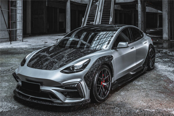 DarwinPRO 2017-2023 Tesla Model 3 IMP Performance Partial Carbon Fiber Front Bumper
