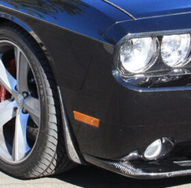 Anderson Composites 2008-2014 Dodge Challenger Carbon Fiber Front Bumper Canards (Pair)
