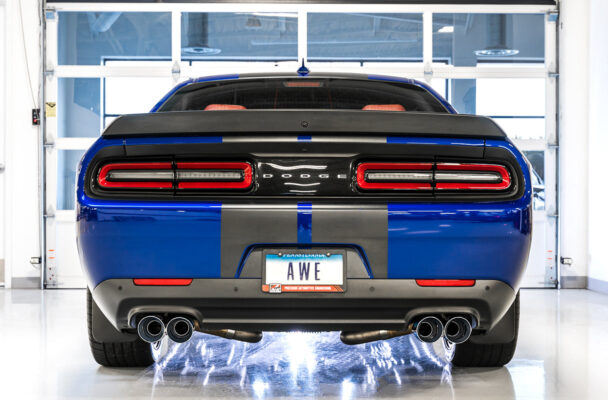 2017+ Dodge Challenger (5.7L HEMI V8) — AWE Track Cat-Back