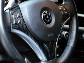 RW Carbon 2008-2013 BMW E82 E9X Carbon Fiber Steering Wheel Trim