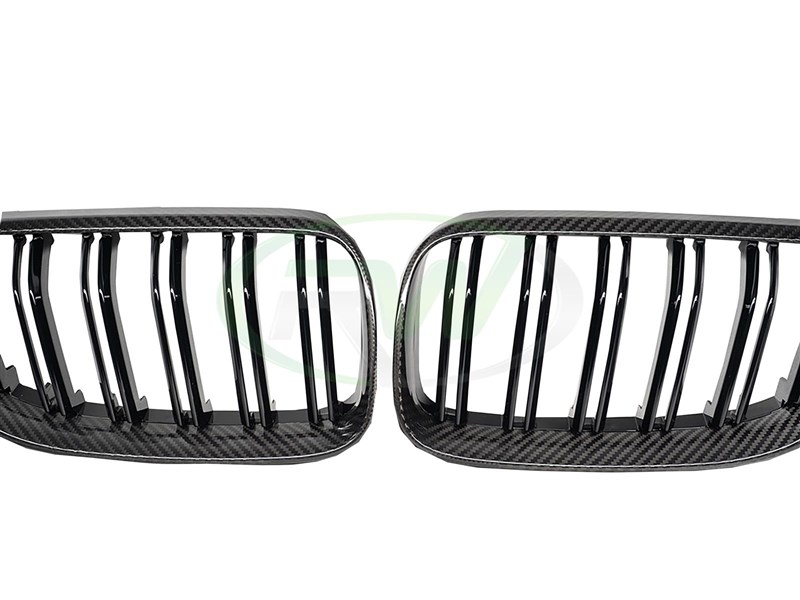 RW Carbon 2006-2011 BMW E92 E93 Carbon Fiber Double Slat Grilles