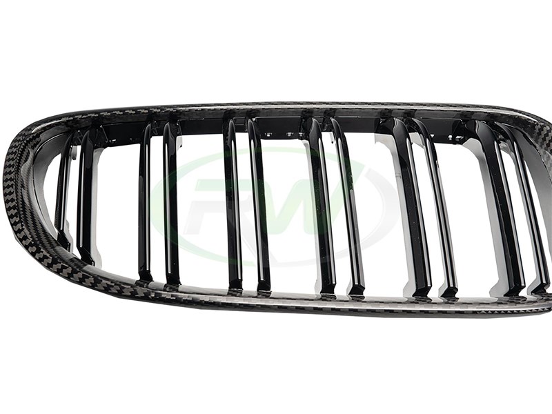 RW Carbon 2006-2011 BMW E92 E93 Carbon Fiber Double Slat Grilles