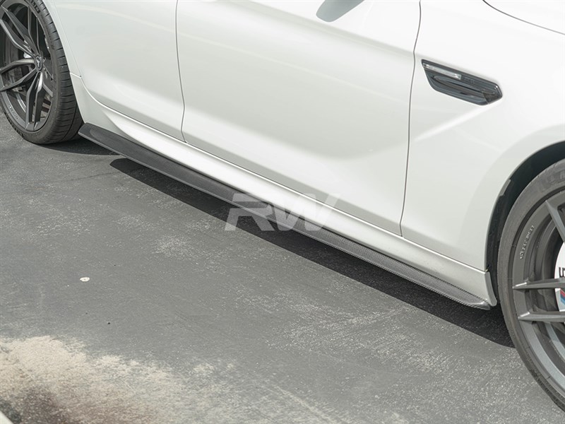 RW Carbon 2012-2018 BMW F06 DTM Carbon Fiber Side Skirt Extensions