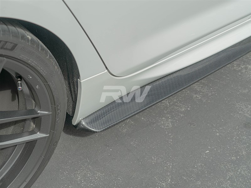 RW Carbon 2012-2018 BMW F06 DTM Carbon Fiber Side Skirt Extensions