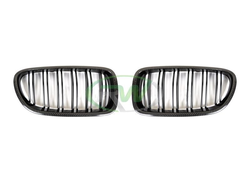 RW Carbon BMW F10 Carbon Fiber Double Slat Grilles