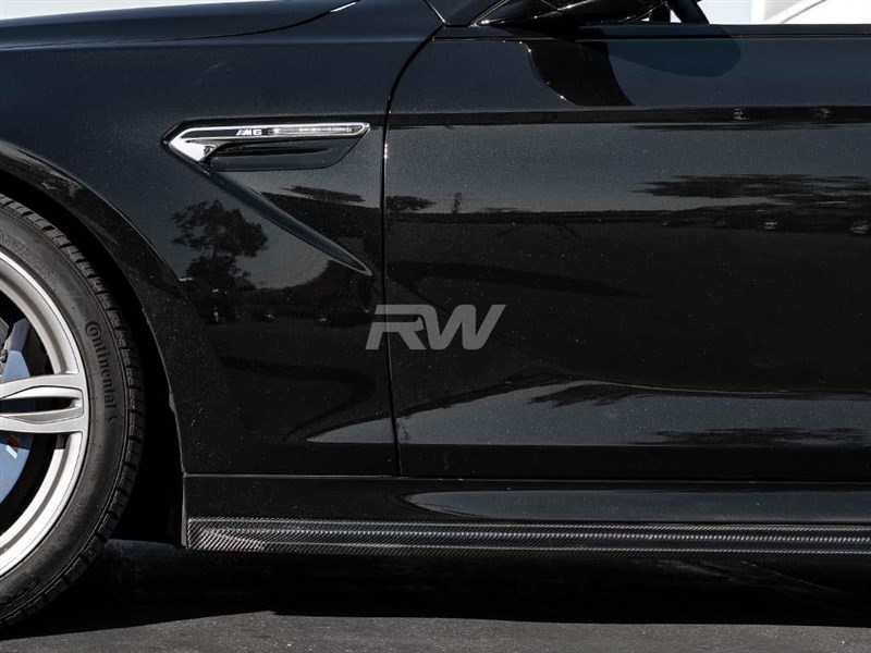 RW Carbon 2012-2018 BMW F06 F12 F13 Carbon Fiber Side Skirt Extensions