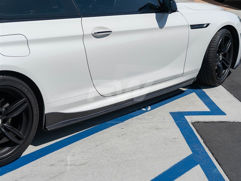 RW Carbon 2012-2018 BMW F06 F12 F13 Carbon Fiber Side Skirt Extensions