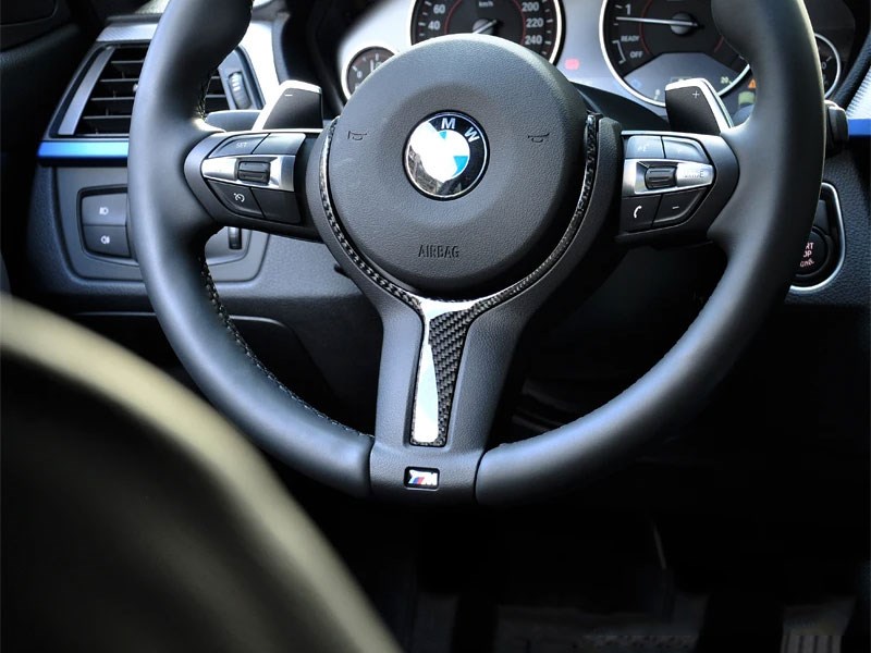RW Carbon 2009-2015 BMW Carbon Fiber Steering Wheel Trim M-Sport