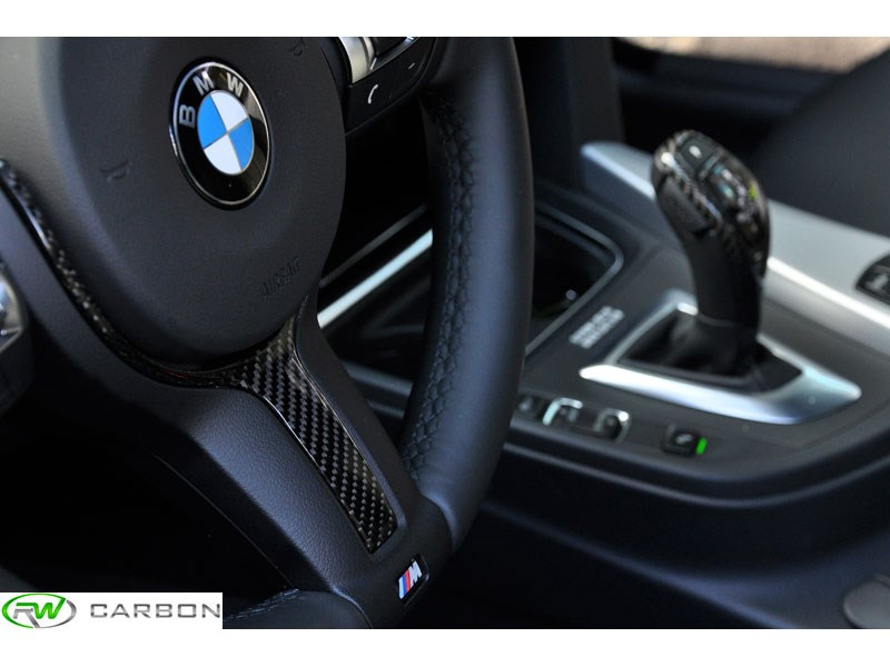 RW Carbon 2009-2015 BMW Carbon Fiber Steering Wheel Trim M-Sport