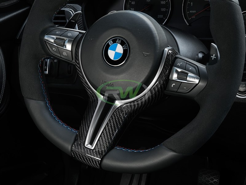 RW Carbon 2012-2020 BMW M Carbon Fiber Steering Wheel Outer Trim