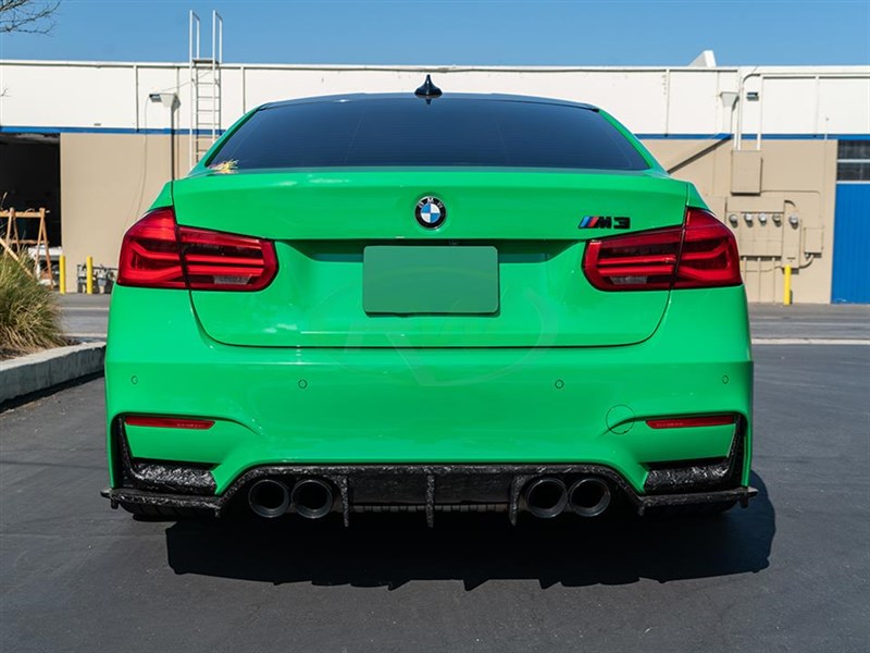 RW Carbon 2015-2020 BMW F8X Forged Carbon Fiber Rear Bumper Splitters