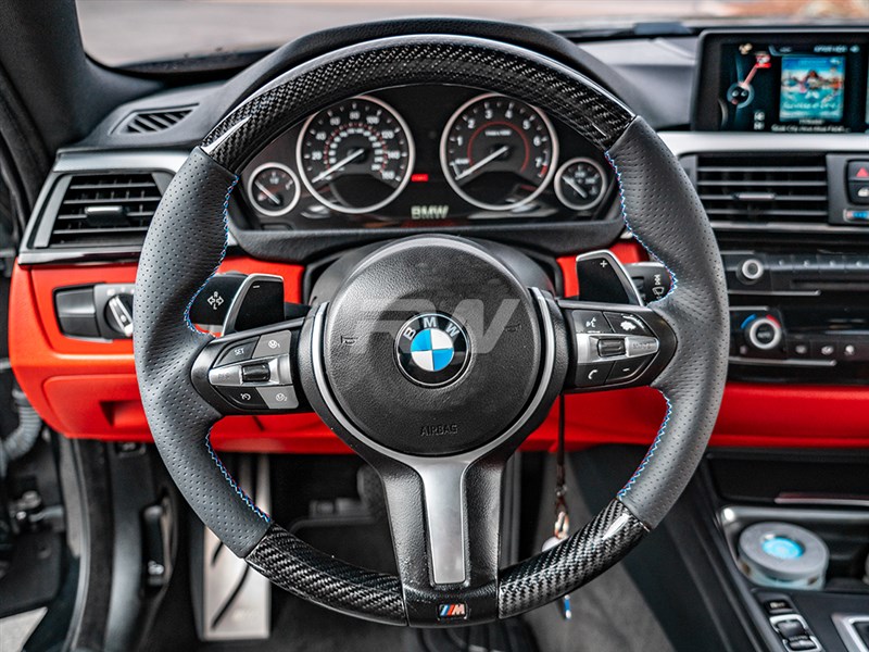 RW Carbon 2012-2020 BMW F2X F3X F8X Carbon Fiber Steering Wheel Replacement